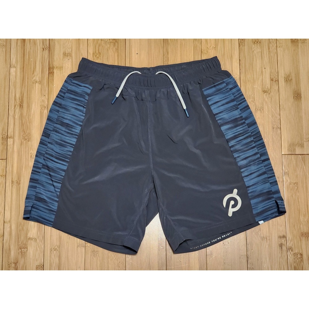 FourLaps x Peloton Mens 8" Lined Bolt Shorts Gray Sz Medium Running Workout Gym